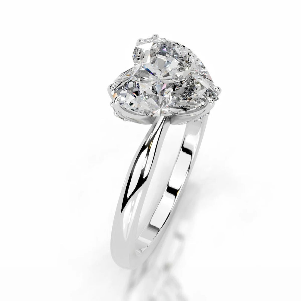 2 Carat Heart Cut Solitaire Diamond Engagement Ring - Raphana Jewellery