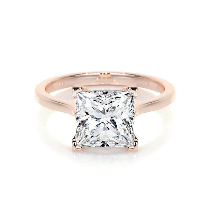 2 Carat Princess Cut Solitaire Diamond Engagement Ring - Raphana Jewellery