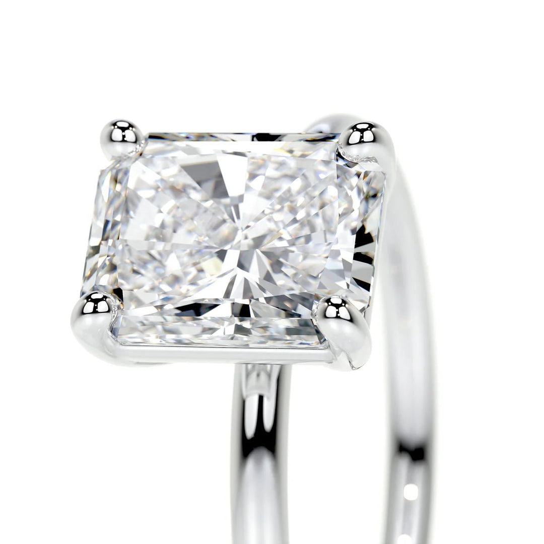 2 Carat Radiant Cut Solitaire Diamond Engagement Ring - Raphana Jewellery