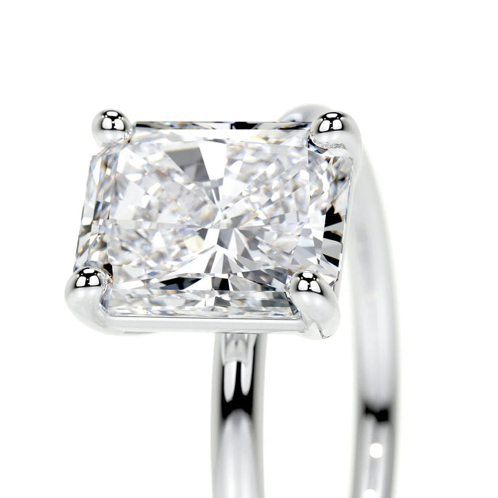 2 Carat Radiant Cut Solitaire Diamond Engagement Ring - Raphana Jewellery