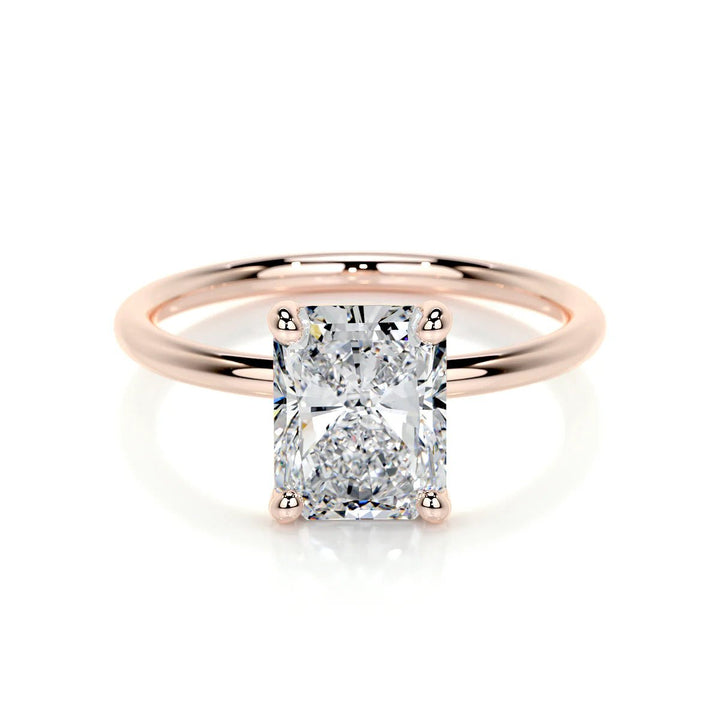 2 Carat Radiant Cut Solitaire Diamond Engagement Ring - Raphana Jewellery
