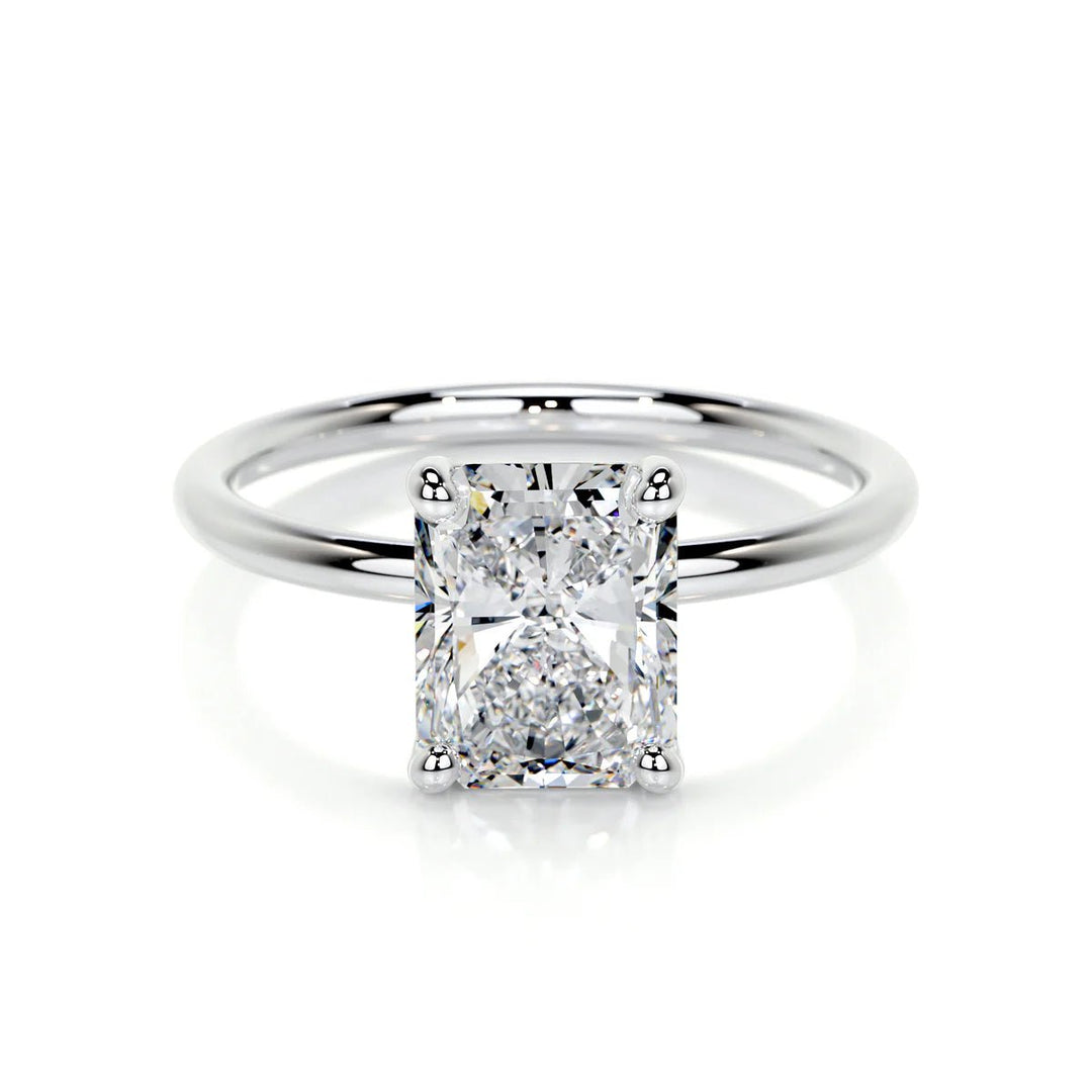 2 Carat Radiant Cut Solitaire Diamond Engagement Ring - Raphana Jewellery