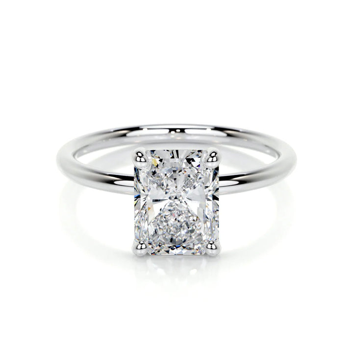 2 Carat Radiant Cut Solitaire Diamond Engagement Ring - Raphana Jewellery