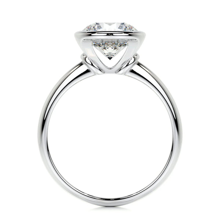 3 Carat Round Bezel Diamond Engagement Ring - Raphana Jewellery