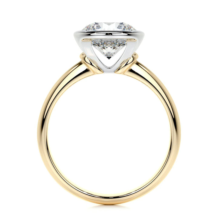 3 Carat Round Bezel Diamond Engagement Ring - Raphana Jewellery