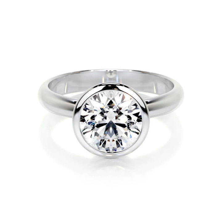 3 Carat Round Bezel Diamond Engagement Ring - Raphana Jewellery