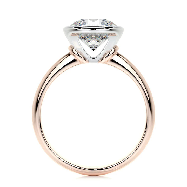 3 Carat Round Bezel Diamond Engagement Ring - Raphana Jewellery