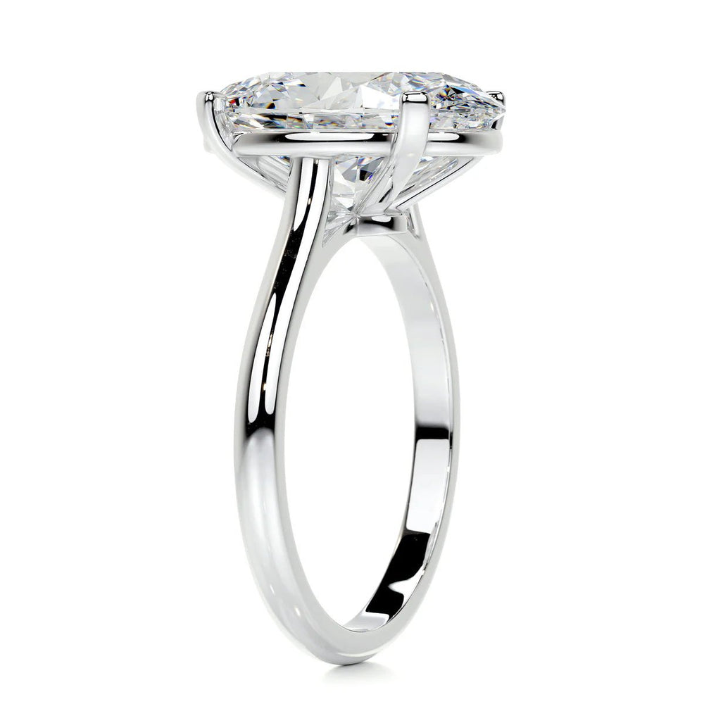 5 Carat Diamond Engagement Ring in 18K Gold & Platinum - Raphana Jewellery