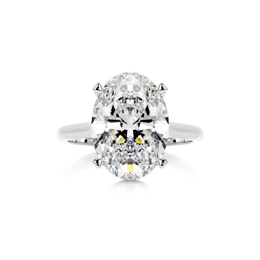5 Carat Diamond Engagement Ring in 18K Gold & Platinum - Raphana Jewellery