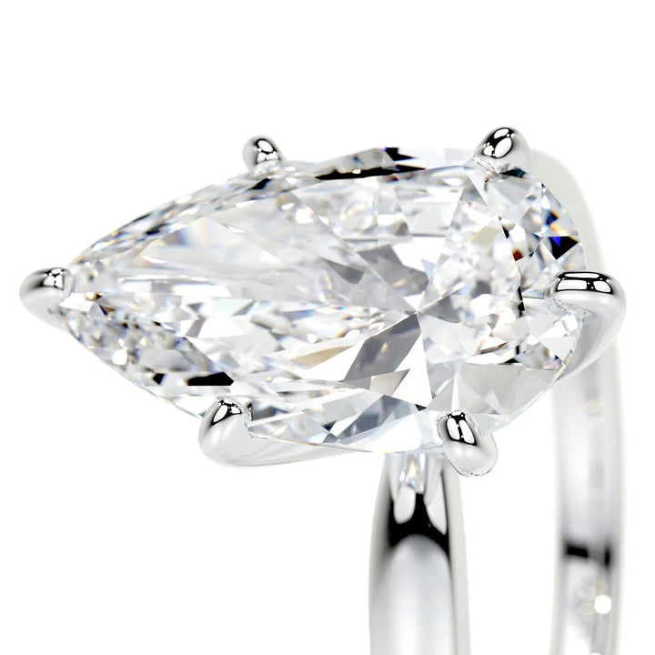 5 Carat Pear Cut Diamond Engagement Ring - Raphana Jewellery