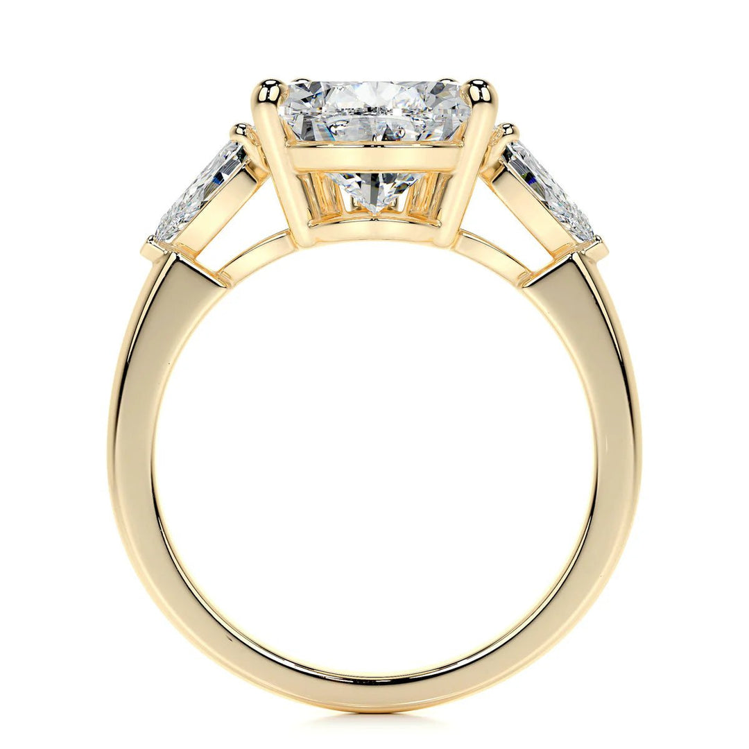 5 Carat Pear Three Stone Diamond Engagement Ring - Raphana Jewellery