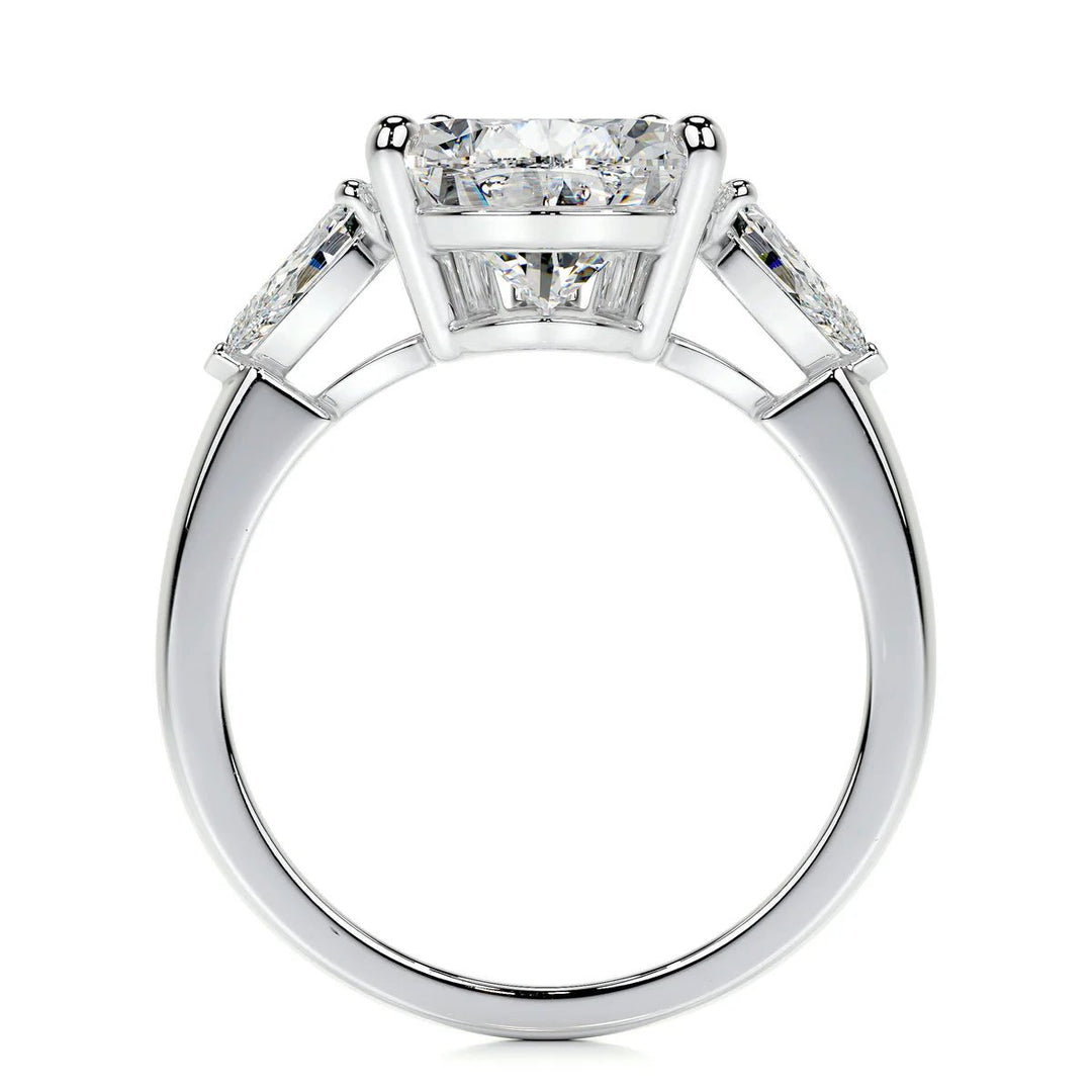 5 Carat Pear Three Stone Diamond Engagement Ring - Raphana Jewellery