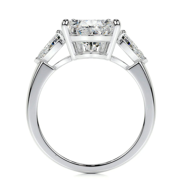 5 Carat Pear Three Stone Diamond Engagement Ring - Raphana Jewellery