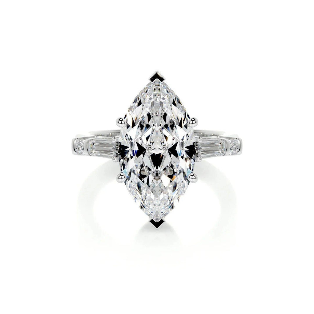 5ct Marquise Three Stone Diamond Engagement Ring - Raphana Jewellery