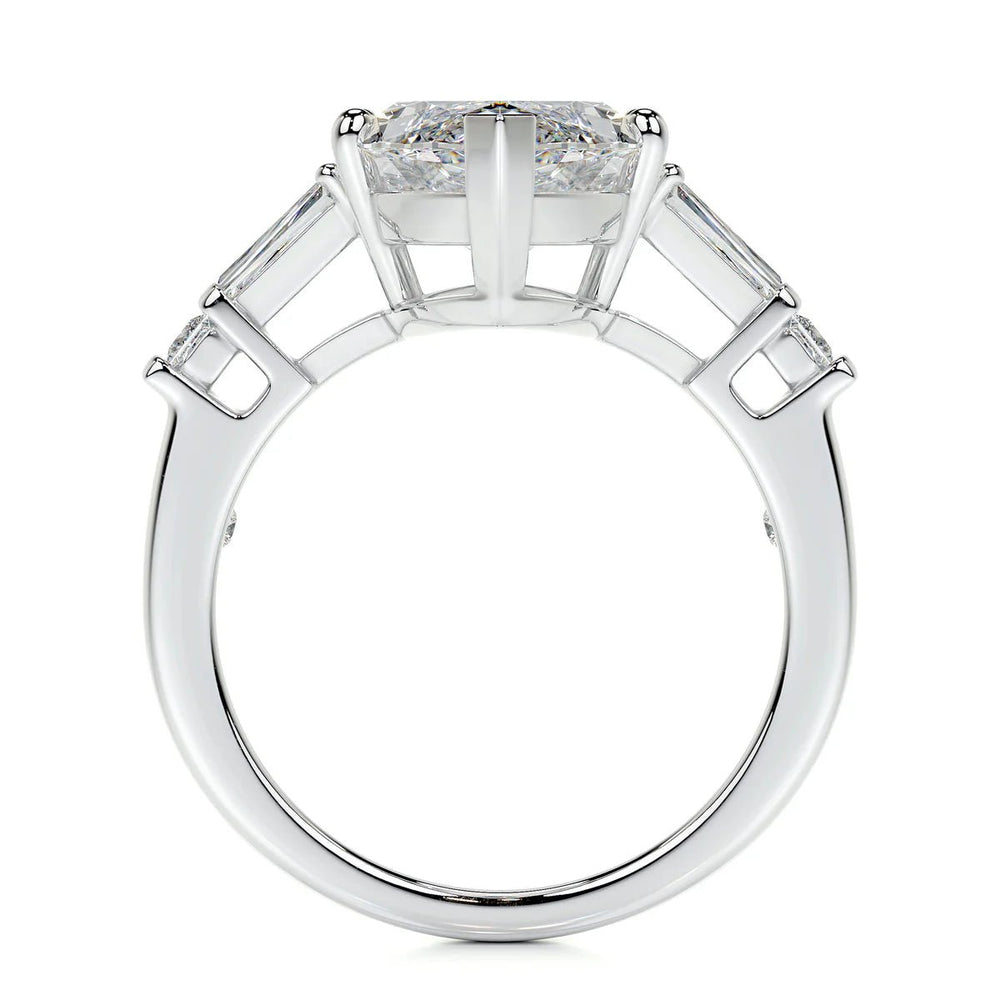 5ct Marquise Three Stone Diamond Engagement Ring - Raphana Jewellery