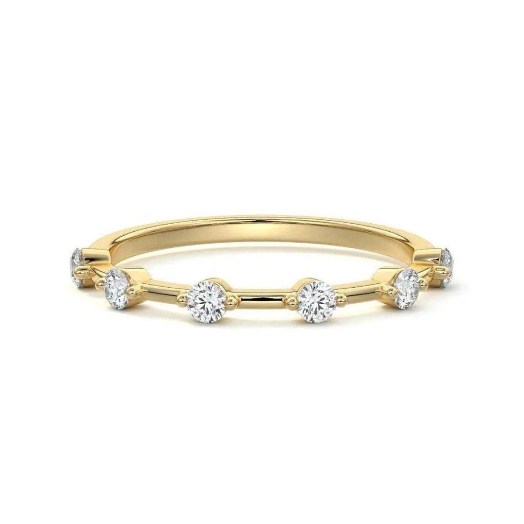 Half Eternity Round Wedding Band - Raphana Jewellery