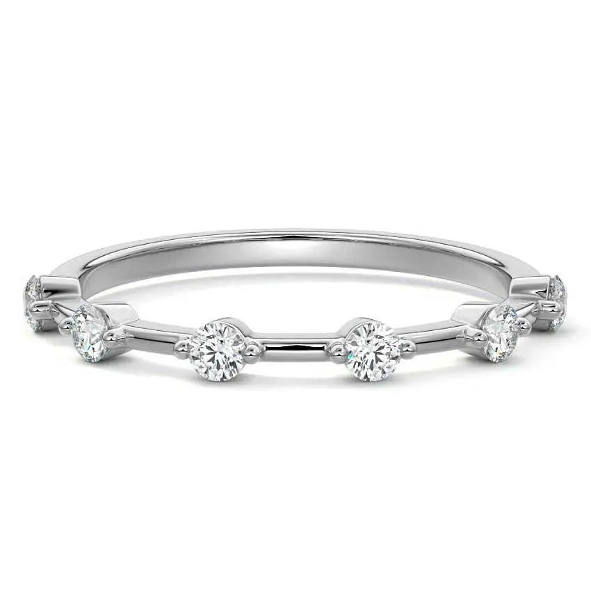 Half Eternity Round Wedding Band - Raphana Jewellery