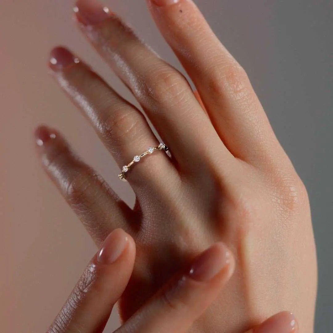 Half Eternity Round Wedding Band - Raphana Jewellery