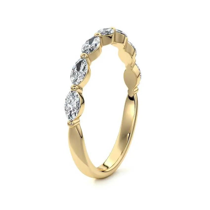 Marquise Wedding Band Rings - Raphana Jewellery