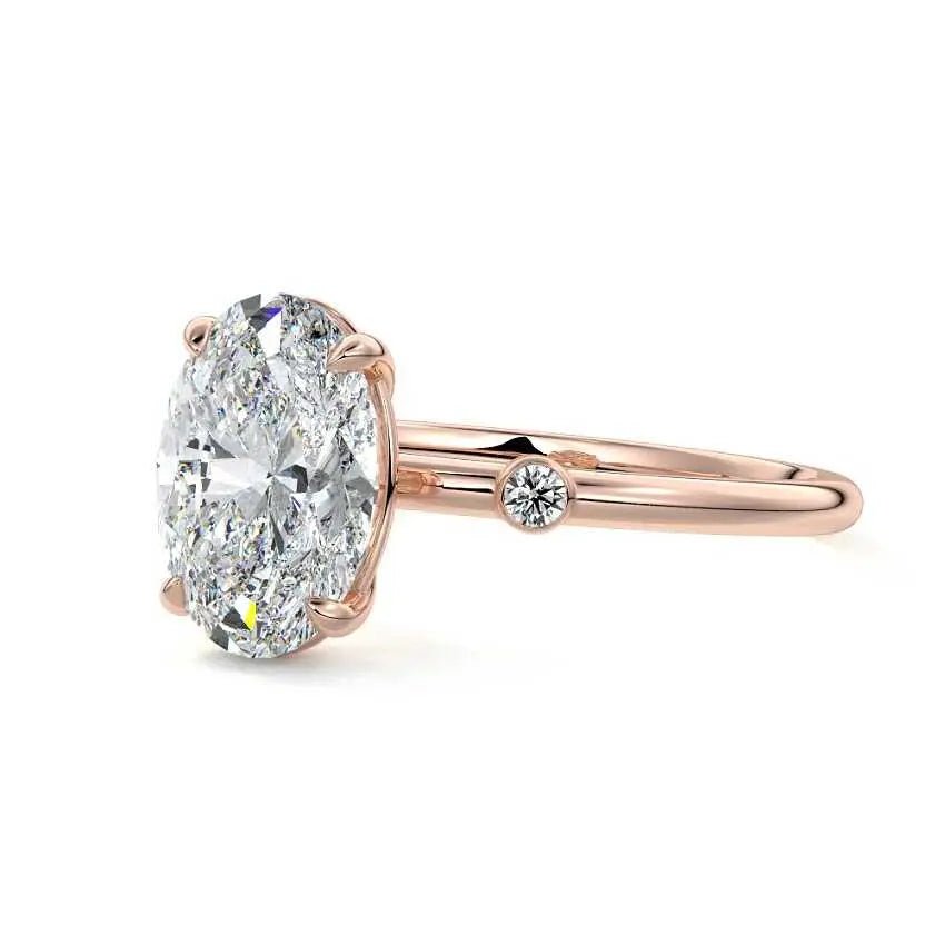Oval Cut Engagement Unique Design - Raphana Jewellery