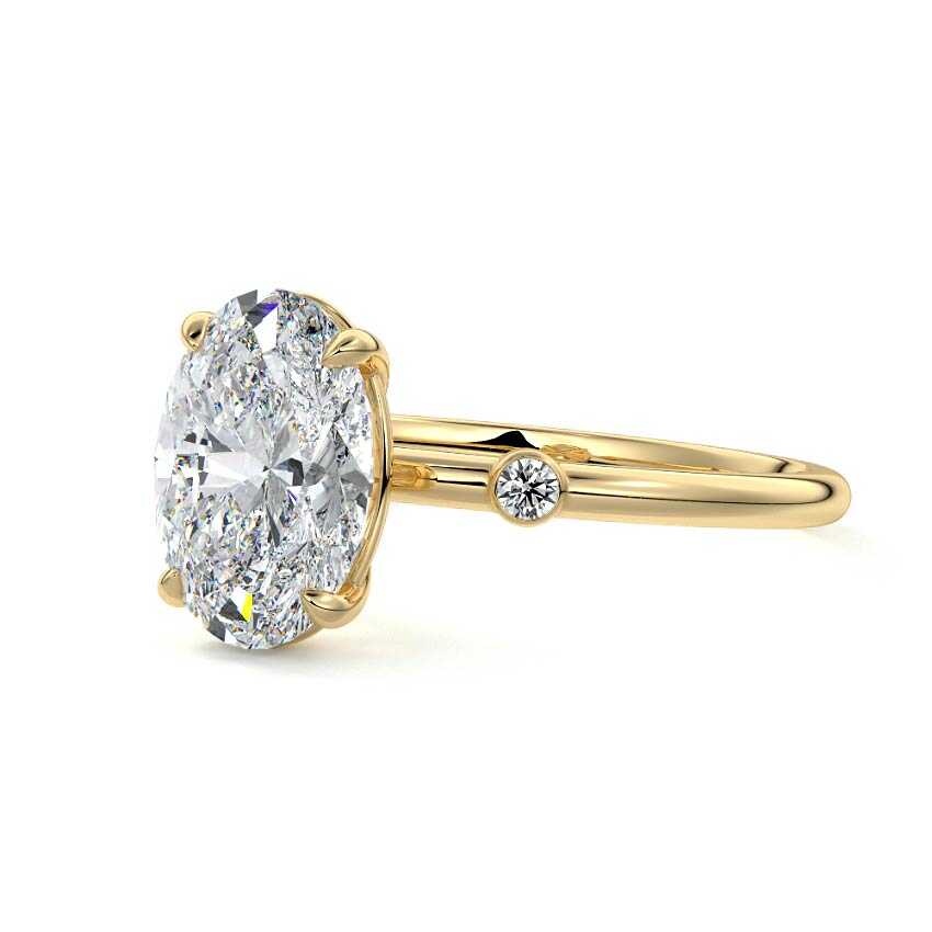 Oval Cut Engagement Unique Design - Raphana Jewellery