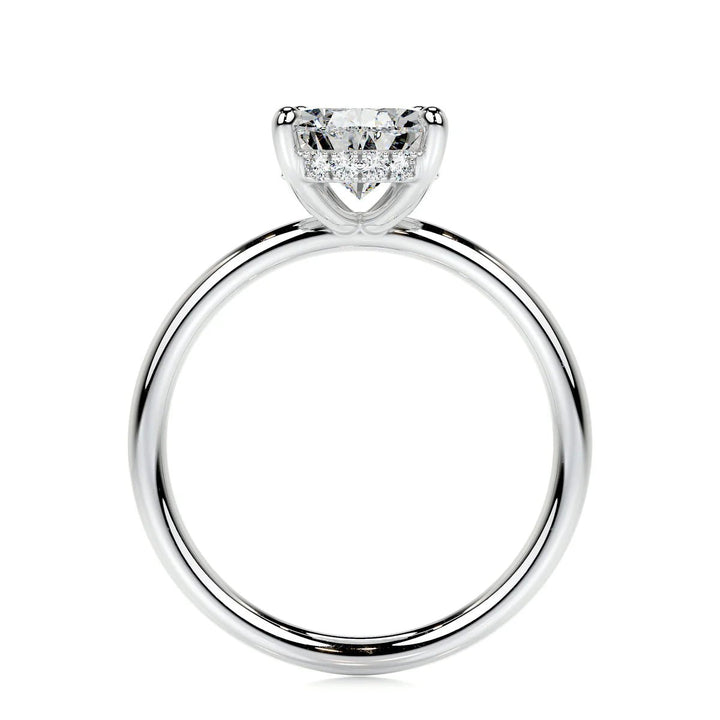 Pear Cut Solitaire Engagement Ring – 18K Gold & Platinum - Raphana Jewellery