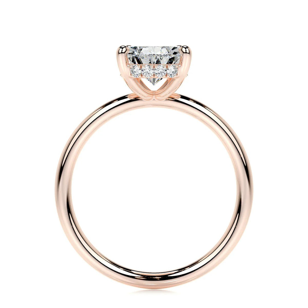 Pear Cut Solitaire Engagement Ring – 18K Gold & Platinum - Raphana Jewellery