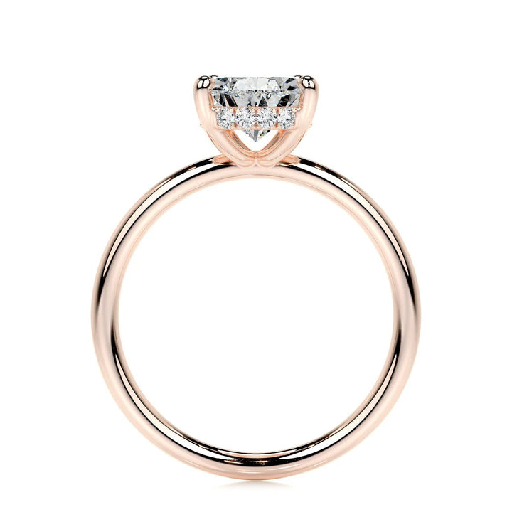 Pear Cut Solitaire Engagement Ring – 18K Gold & Platinum - Raphana Jewellery