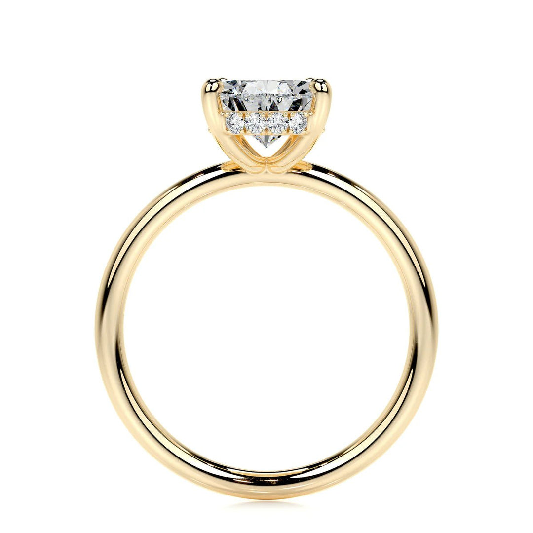 Pear Cut Solitaire Engagement Ring – 18K Gold & Platinum - Raphana Jewellery