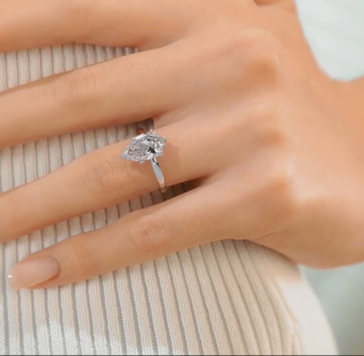 5 Carat Pear Cut Diamond Engagement Ring