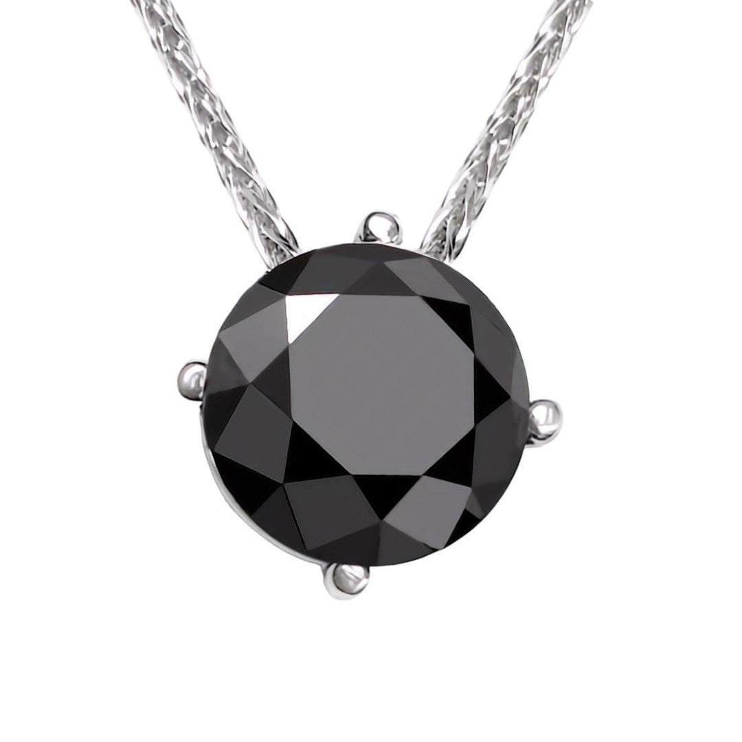 Black Diamond Pendants Necklaces - Raphana Jewellery