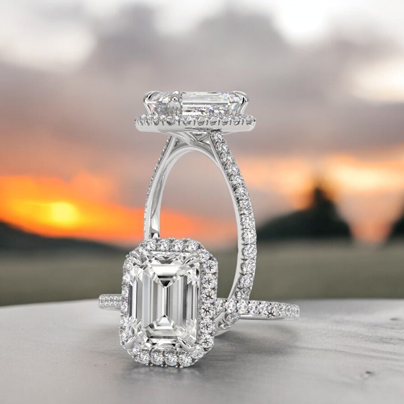 Emerald Cut Diamond Rings - Raphana Jewellery