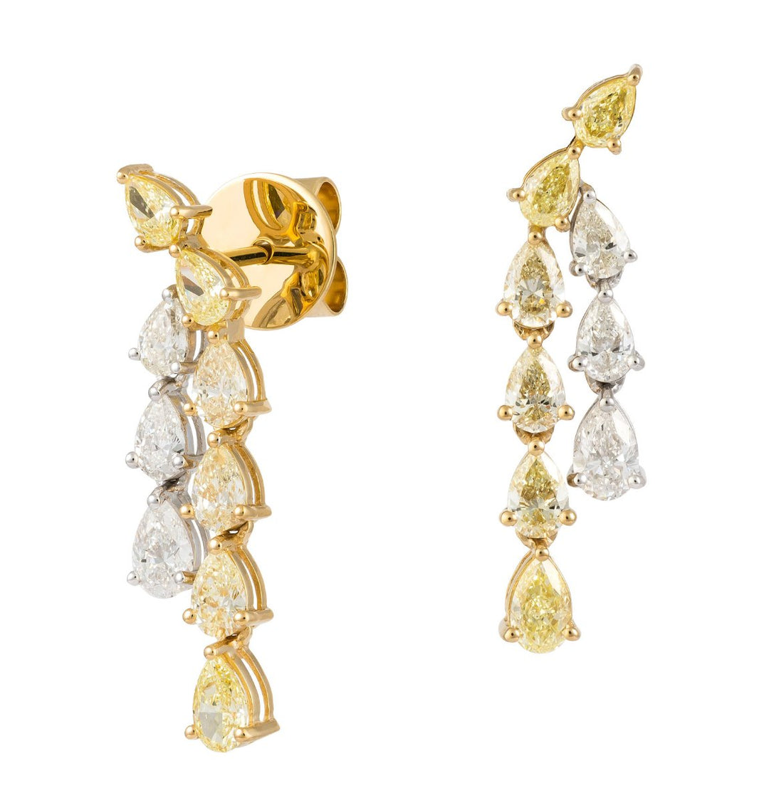 Fancy Coloured Diamond Earrings - Raphana Jewellery