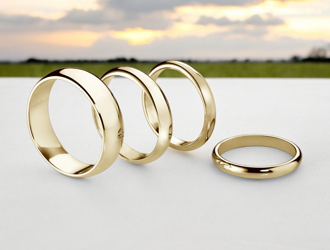 Gold Men's Wedding Rings - Raphana Jewellery
