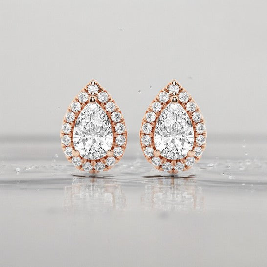 Halo Diamond Earrings
