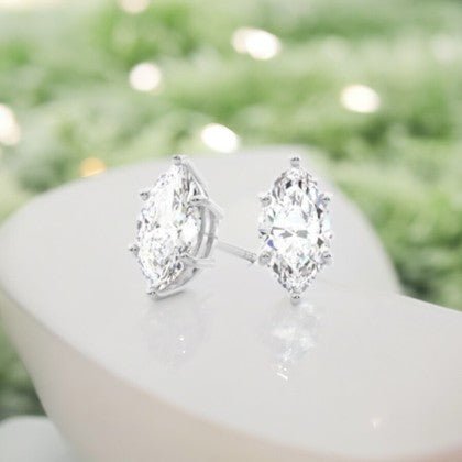Marquise Diamond Earrings - Raphana Jewellery
