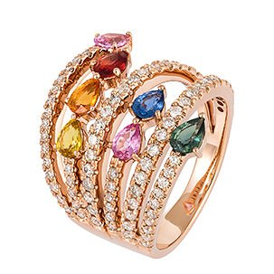 Multi Colour Gemstone Rings & Jewellery - Raphana Jewellery
