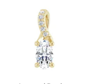 Oval Diamond Pendants - Raphana Jewellery