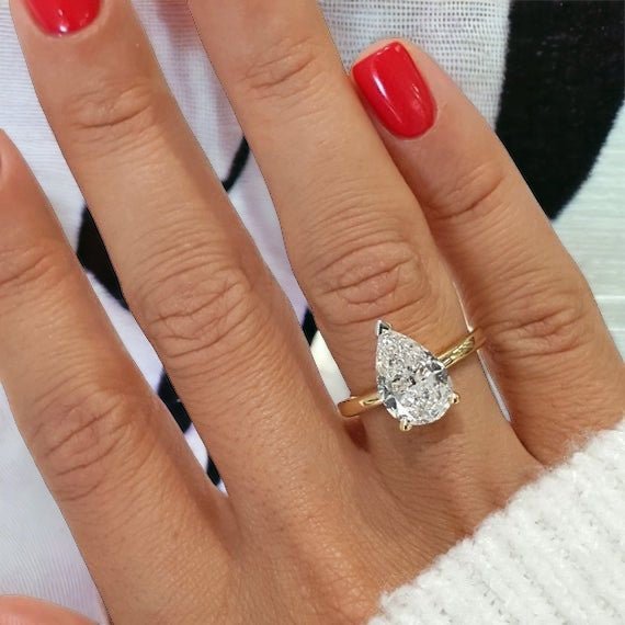 Pear Cut Engagement Diamond NZ - Raphana Jewellery 
