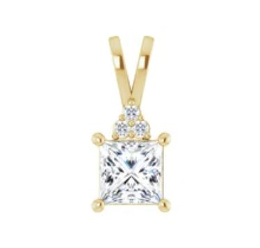 Princess Diamond Pendants - Raphana Jewellery