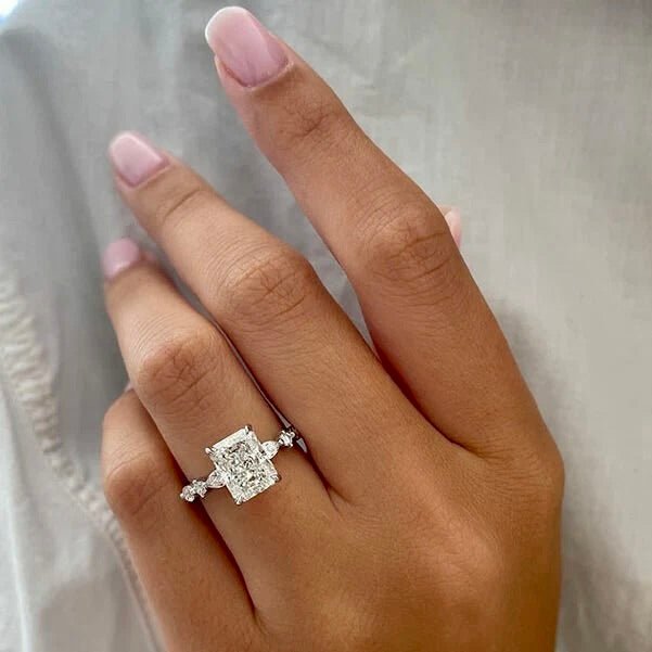 Radiant Cut Engagement NZ - Raphana Jewellery 