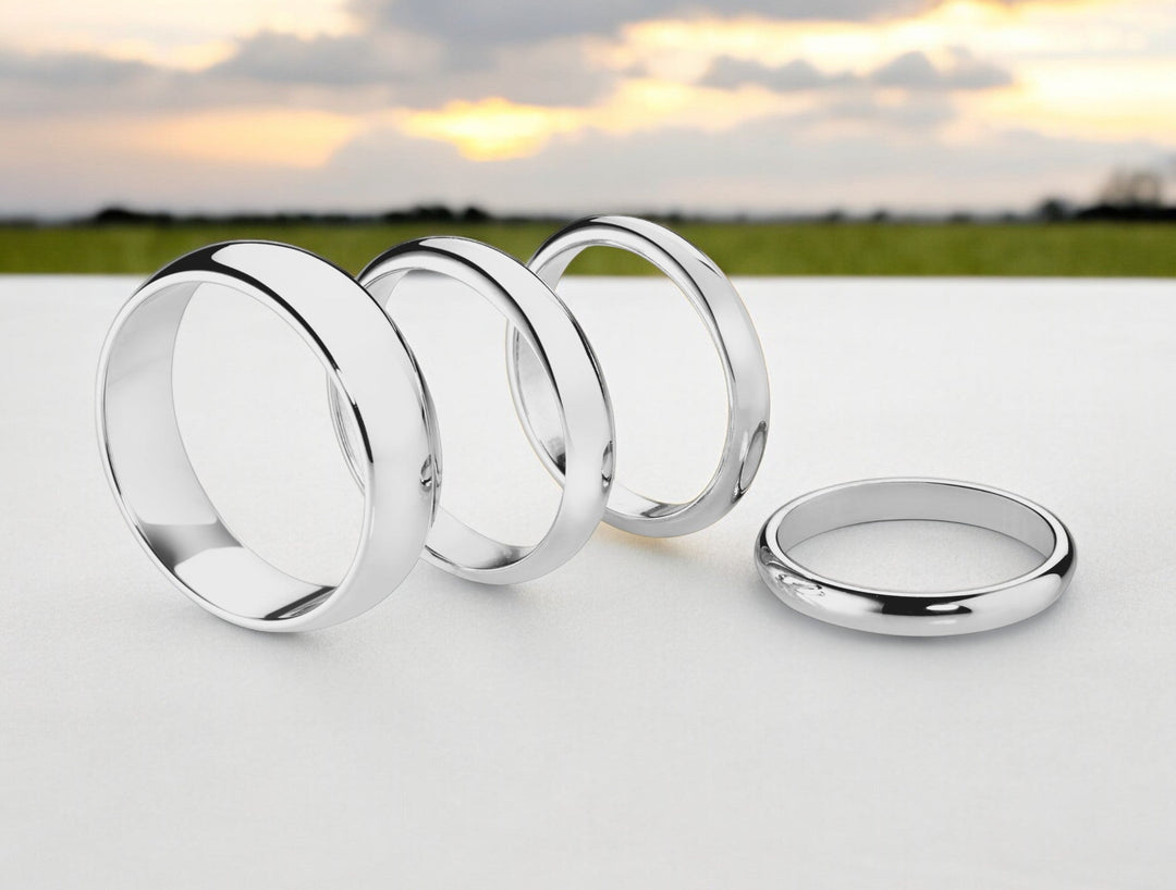 Silver Wedding Bands - Raphana Jewellery