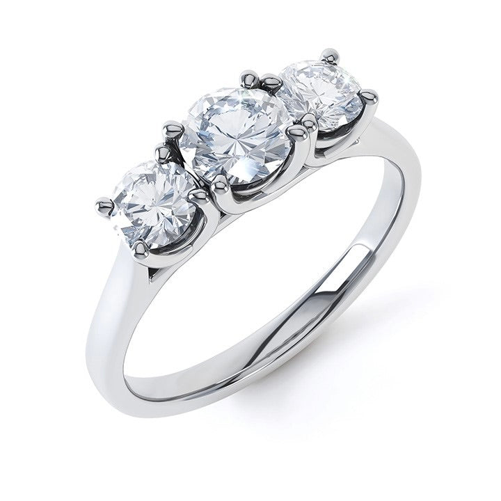 Three Stone Diamond Ring - Raphana Jewellery 