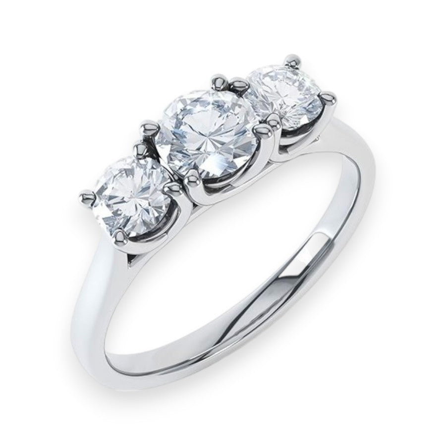 Three Stone Diamond Ring - Raphana Jewellery 