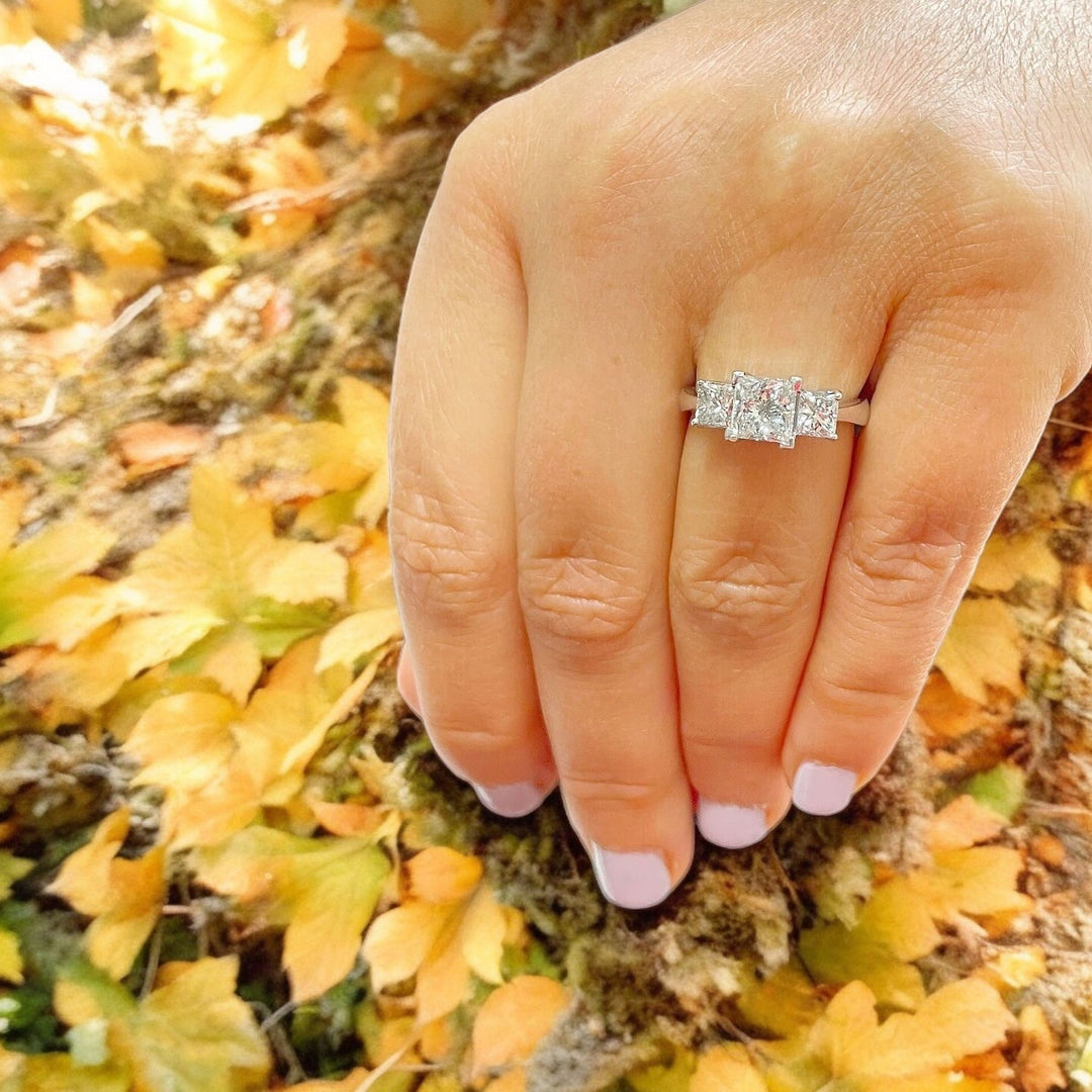Three Stone Diamond Rings - Raphana Jewellery