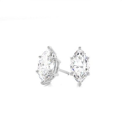 White Gold Diamond Earrings - Raphana Jewellery