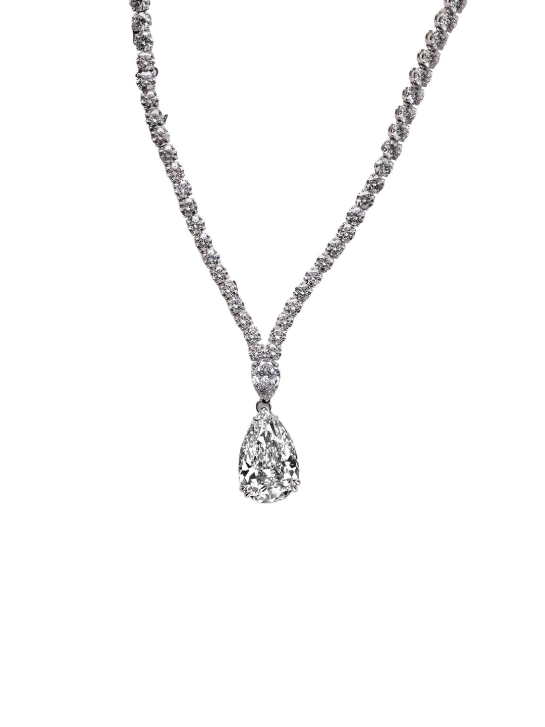 White Gold Diamond Necklace Pendants - Raphana Jewellery