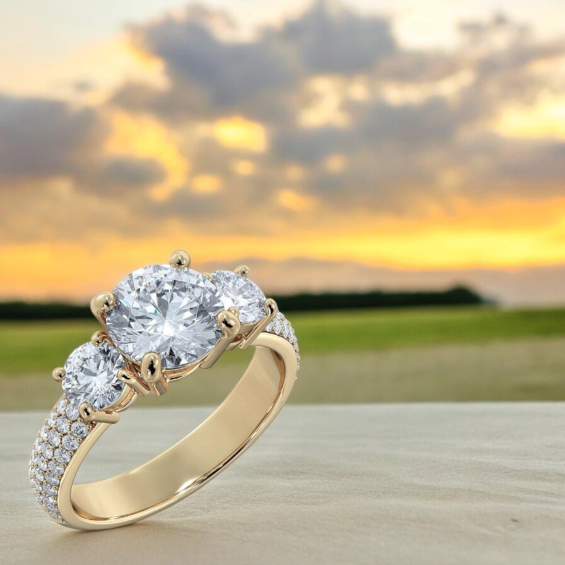 Yellow Gold Diamond Rings - Raphana Jewellery
