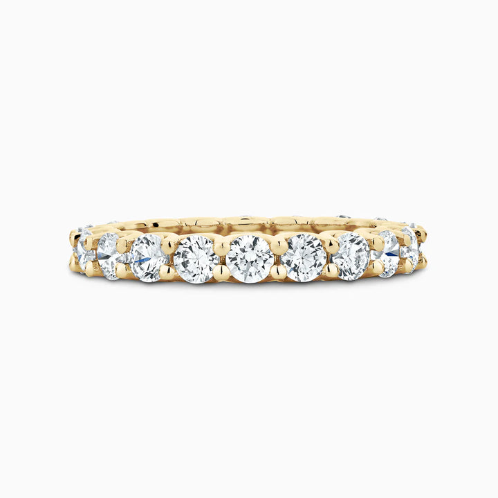 Raphana 14K yellow gold eternity ring with 3 ct lab-grown diamonds