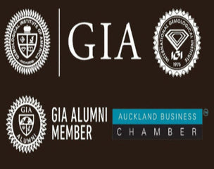 Logos of GIA, Auckland Business Chamber, and other institutions on a black background